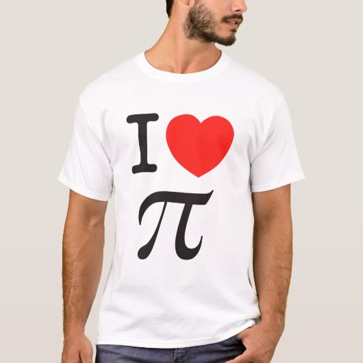 私はpiを愛します tシャツ (正面)