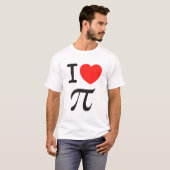 私はpiを愛します tシャツ (正面フル)