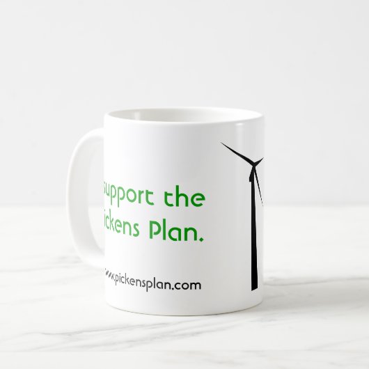 私はPickensの計画のマグを支えます コーヒーマグカップ (正面左)