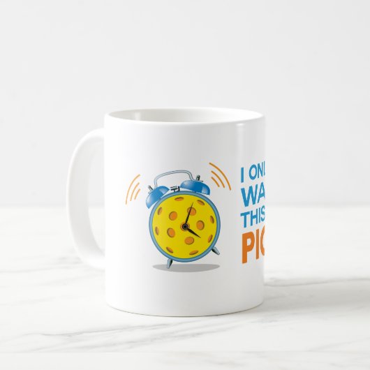 "私はPickleballのためのこれだけを"のマグ早く目覚めます コーヒーマグカップ (正面左)