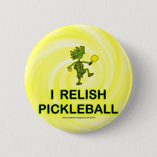 私はPickleballのワイシャツ及びギフトを楽しみます 缶バッジ (正面)