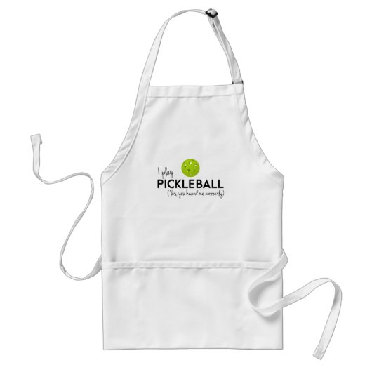 私はPickleballを遊びます スタンダードエプロン (正面)