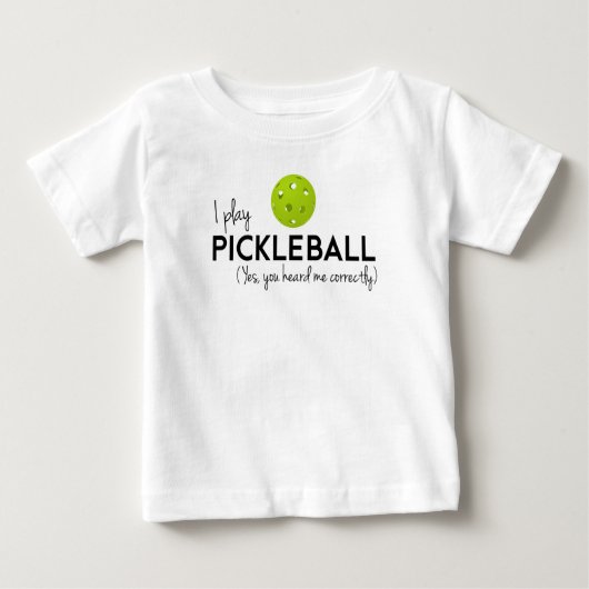 私はPickleballを遊びます ベビーTシャツ (正面)