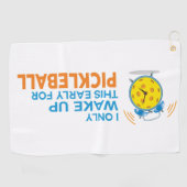 私はPickleballタオルのためのこれだけを早く目覚めます ゴルフタオル (横)