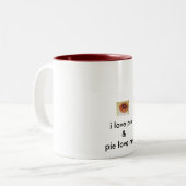 、私はpie&pieを愛します私をマグ愛します ツートーンマグカップ (正面左)