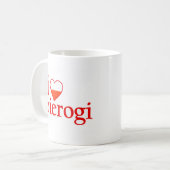 私はPierogiを愛します コーヒーマグカップ (正面左)