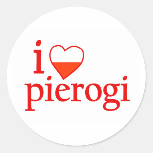 私はPierogiを愛します ラウンドシール