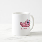 私はPiggiesを愛します コーヒーマグカップ (正面右)