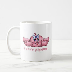 私はPiggiesを愛します コーヒーマグカップ