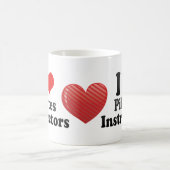 私はPilatesのインストラクターを愛します コーヒーマグカップ (中央)