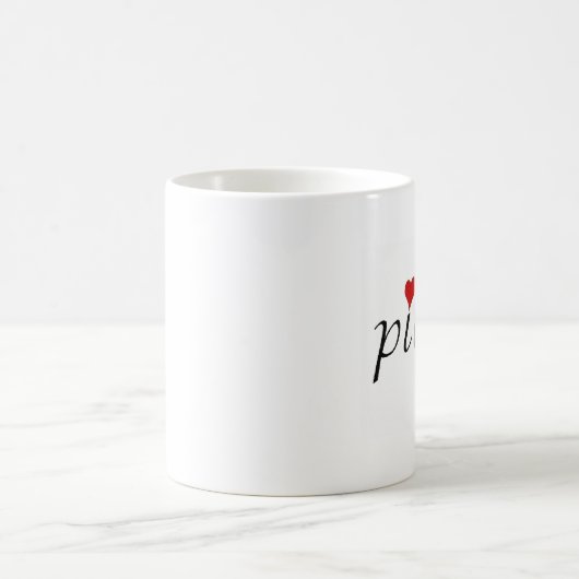 私はPilatesのマグを愛します コーヒーマグカップ (中央)