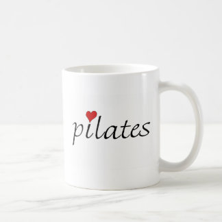 私はPilatesのマグを愛します コーヒーマグカップ