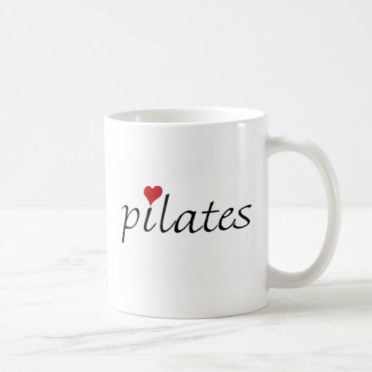 私はPilatesのマグを愛します コーヒーマグカップ (右)
