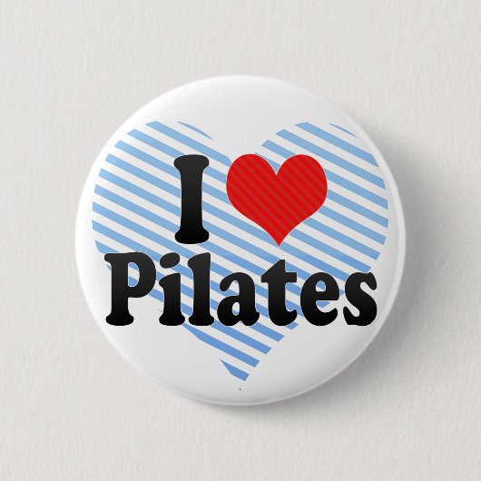 私はPilatesを愛します 缶バッジ (正面)