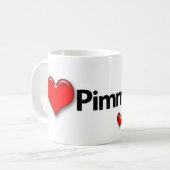 私はPimmitの丘のマグを愛します コーヒーマグカップ (正面左)