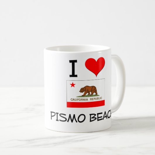 私はPISMOのビーチカリフォルニアを愛します コーヒーマグカップ (正面右)