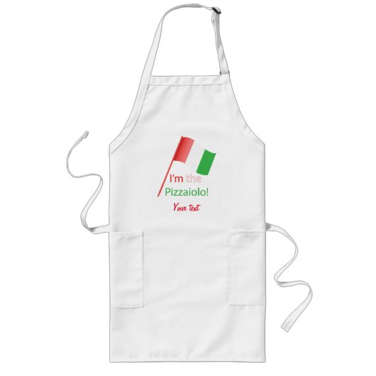 私はPizzaioloです! ロングエプロン (正面)