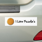 私はPizzelleを愛します バンパーステッカー (車上)