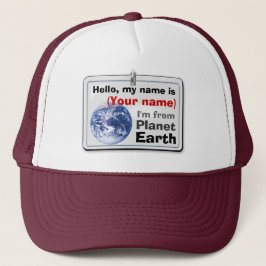 私はPlanet Earthの出身（カスタマイズ可能） キャップ