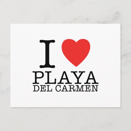 私はPlaya del Carmenポストカードが大好き ポストカード (正面)