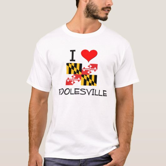 私はPoolesvilleメリーランドを愛します Tシャツ (正面)