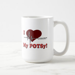 私はPOTSyの私のマグを愛します コーヒーマグカップ
