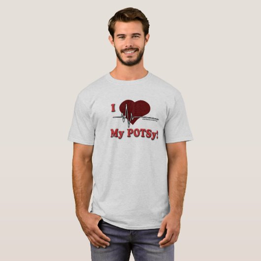 私はPOTSyの私の男性ワイシャツを愛します Tシャツ (正面フル)