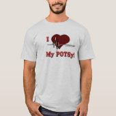 私はPOTSyの私の男性ワイシャツを愛します Tシャツ (正面)