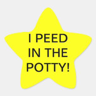 私はPOTTYで小便をしました! -星のステッカー 星シール