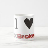 私はPPXBroker.comのマグを愛します コーヒーマグカップ (中央)