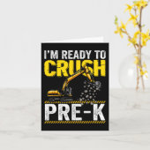 私はPre-K建築掘削機ボーを粉砕する準備ができている カード (黄色い花)