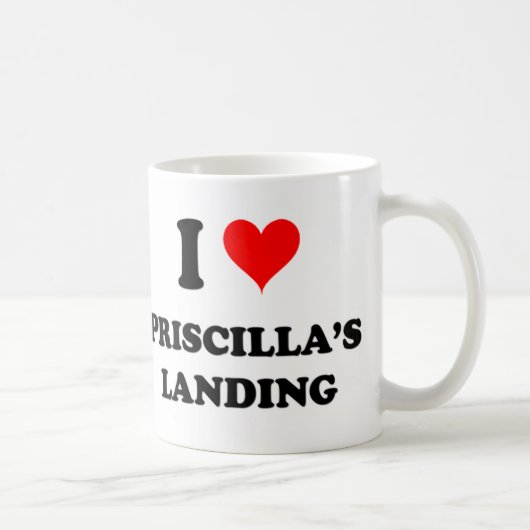 私はPriscillaの着陸マサチューセッツを愛します コーヒーマグカップ (右)
