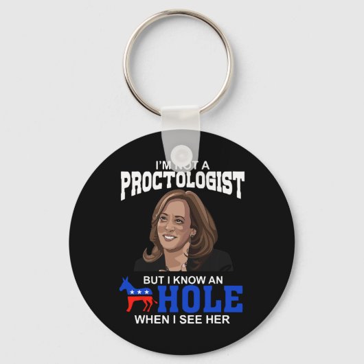 私はproctologistではないが、私がSのとき穴を知っている キーホルダー (正面)