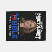 私はproctologistではないが、私がSのとき穴を知っている フリースブランケット (正面(横))