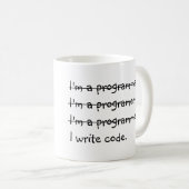 私はprogrammar私書きますコードをです コーヒーマグカップ (正面右)
