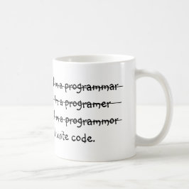 私はprogrammar私書きますコードをです コーヒーマグカップ