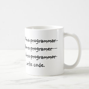 私はprogrammar私書きますコードをです コーヒーマグカップ