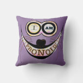 私はPRONOIDで楽観的な猫おもしろい引用文 クッション (裏面)