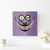 私はPRONOIDで楽観的な猫おもしろい引用文 スクエア壁時計 (ホーム)