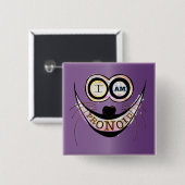 私はPRONOIDで楽観的な猫おもしろい引用文 缶バッジ (正面&裏面)