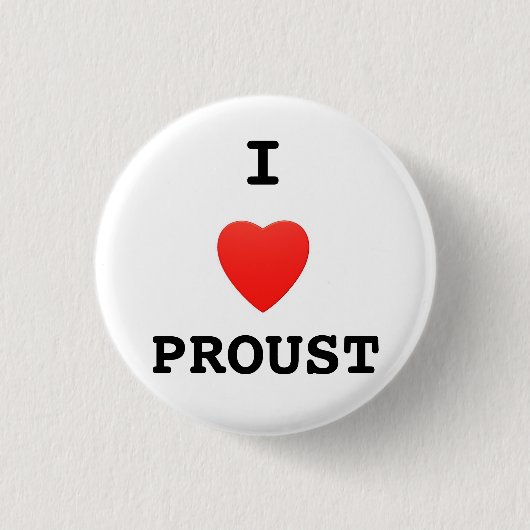 "私はProust"ボタンのバッジ愛します 缶バッジ (正面)