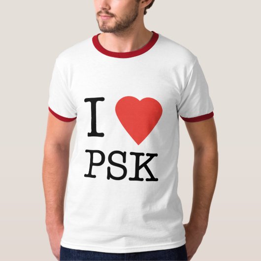 私はPSKのTシャツを愛します Tシャツ (正面)