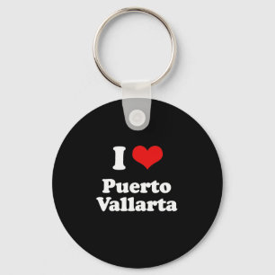 私はPuerto VallartaのTシャツの白のTシャツを愛します キーホルダー