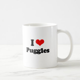 私はPugglesを愛します コーヒーマグカップ