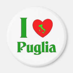 私はPugliaイタリアを愛します マグネット
