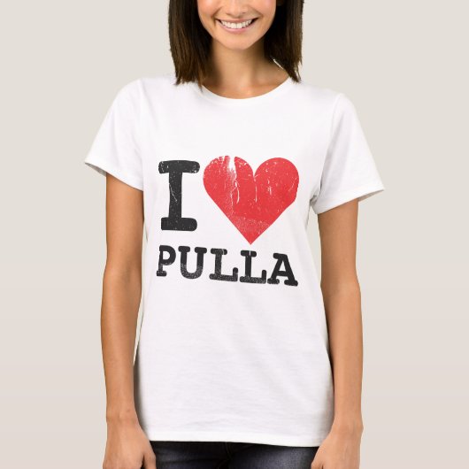 私はPullaを愛します Tシャツ (正面)