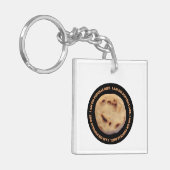 私はpupusasのダイエットにあります キーホルダー (正面左)