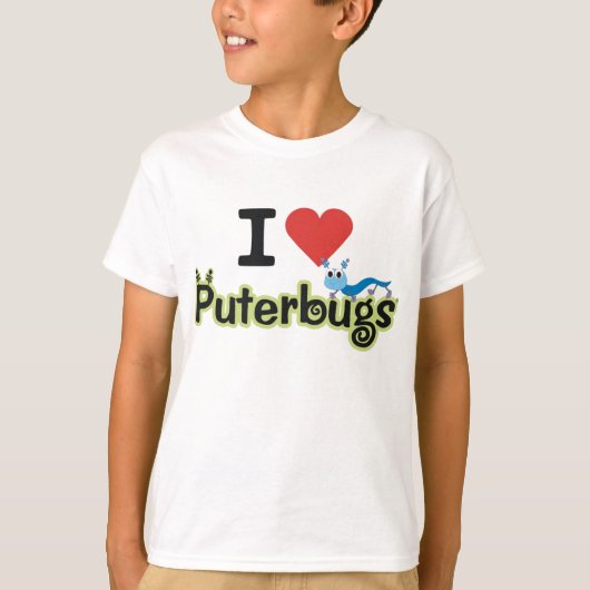 私はPuterbugsを愛します Tシャツ (正面)