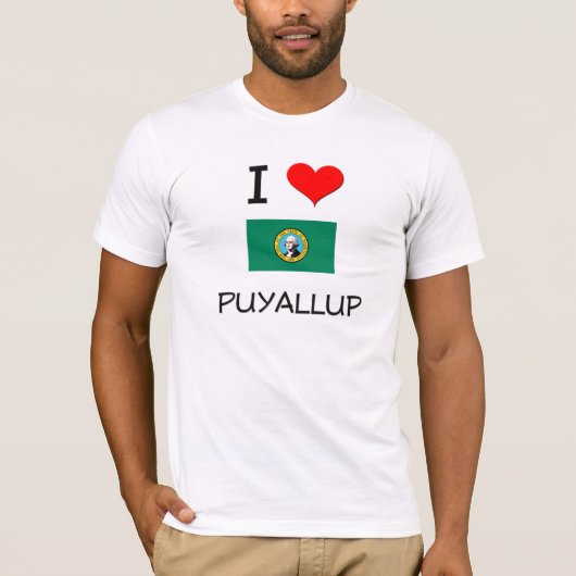 私はPuyallupワシントン州を愛します Tシャツ (正面)