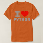私はPythonが大好きだ Tシャツ (デザイン正面)